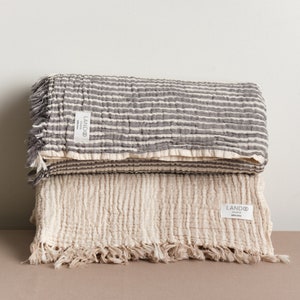 Luxurious Meditation Cover in Soft Organic Cotton / Shavasana Blanket /  Yoga Muslin Blanket / Ecological