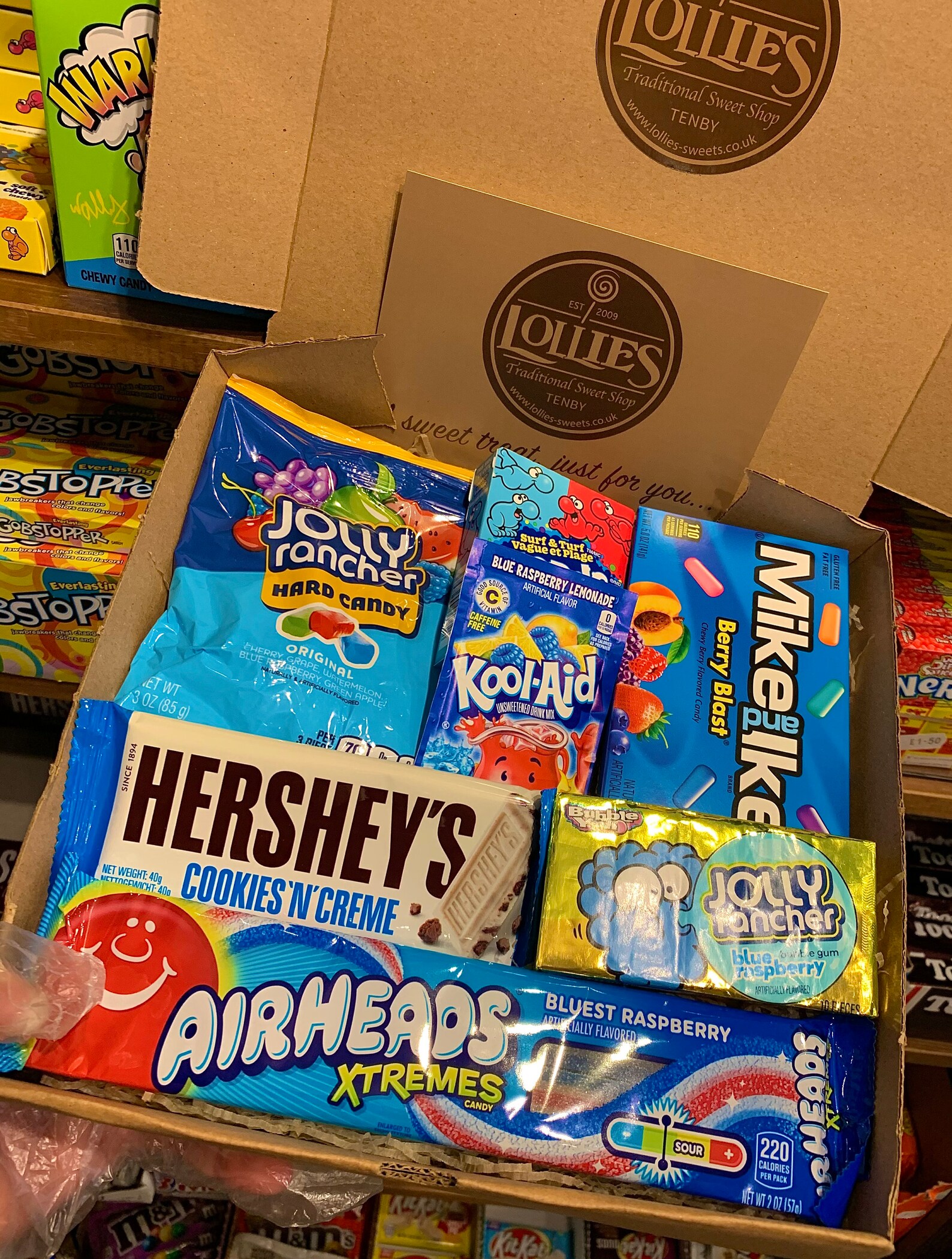 Brilliantly Blue American candy box Etsy