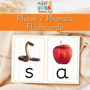 Phonics Phase 2 Flashcards PLUS Bonus 4 Activity Ideas For Kids
