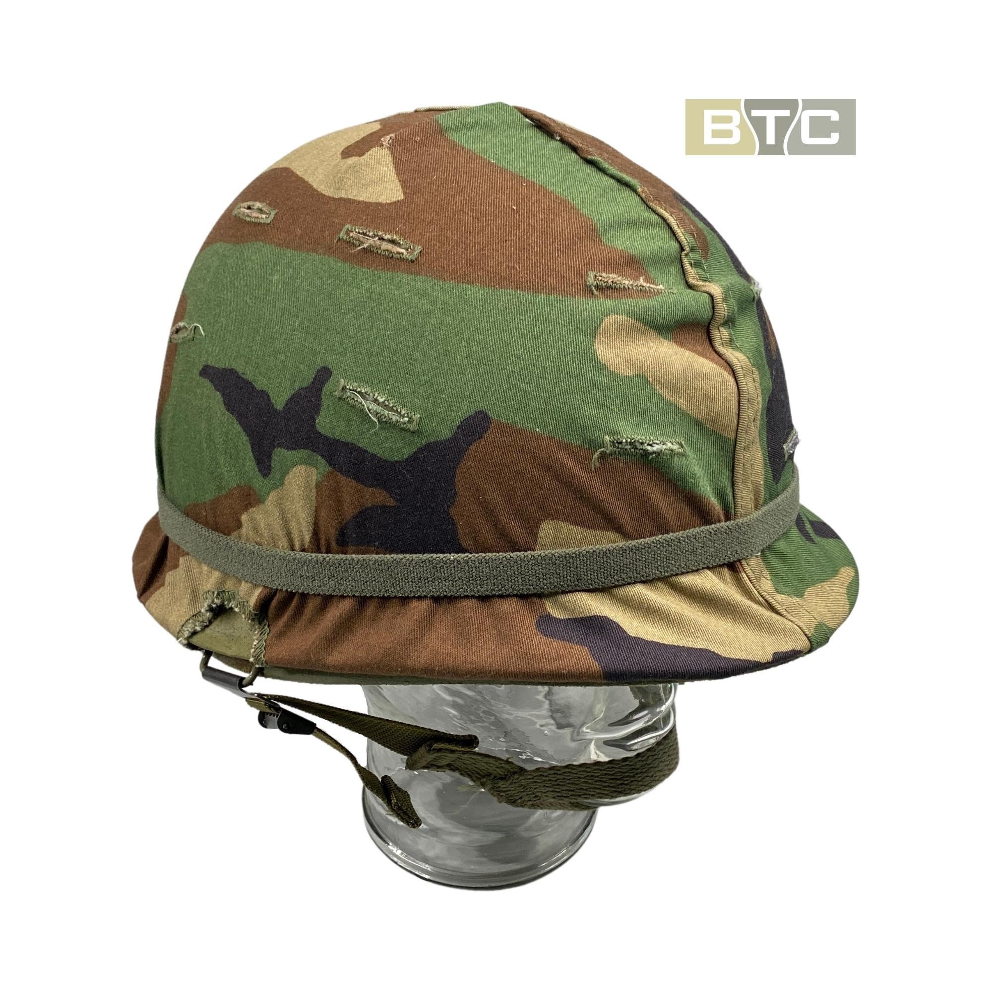 Us Army Vietnam War Transitional M1 Stalen Gevechtshelm met Liner & Mitchell Cover Accessoires Hoeden & petten Helmen Militaire helmen Origineel 