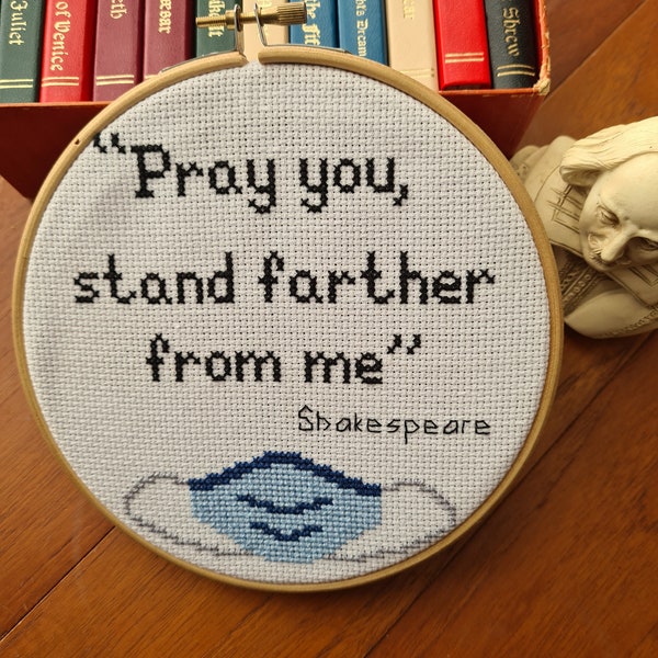 Shakespeare - Stand Father From Me Covid Mask - Cross stitch PDF download