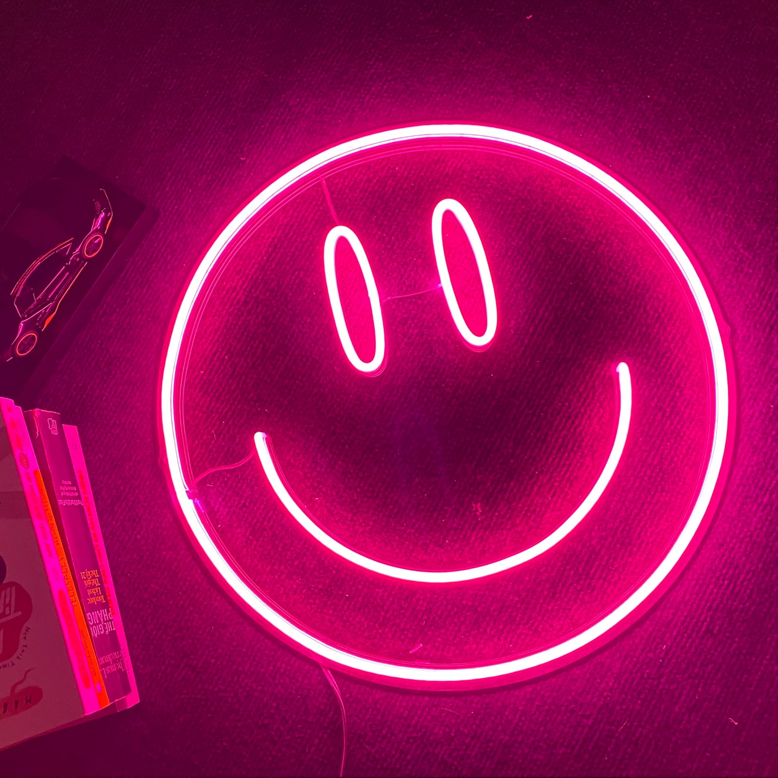 Emoji Smile Neon Sign Smiley Neon Light Happy Face LED | Etsy