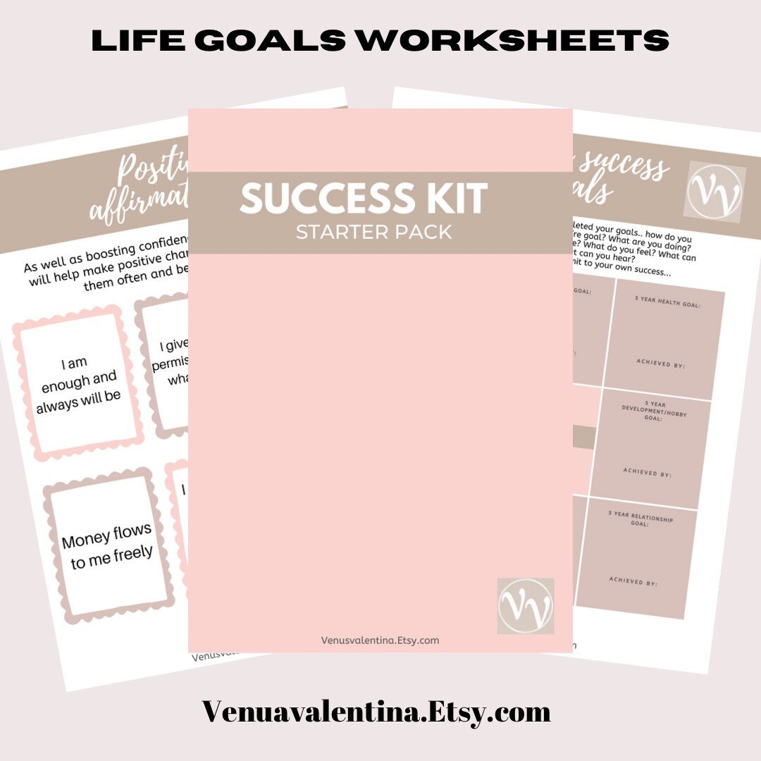 Success Kit Starter Pack (NLP Worksheets) Instant Download Self Help ...