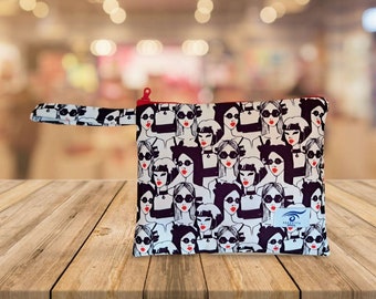Bolsa hecha a mano, bolsa de maquillaje, bolsa de cosméticos, bolsa de aseo, bolsa grande, bolsa de playa, bolsa de cremallera colorida, regalo de mujer, regalo de mamá, regalo de dama de honor