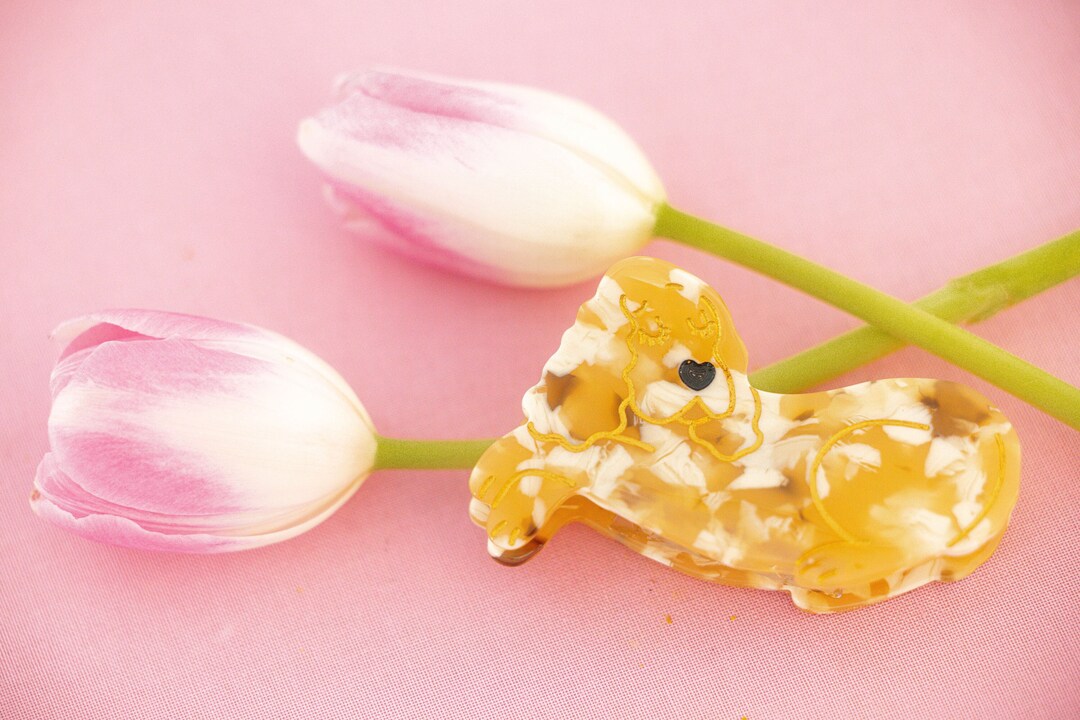 Curly Haired Dog Hair Claw Viral Dog Shaped Hair Clips Etsy