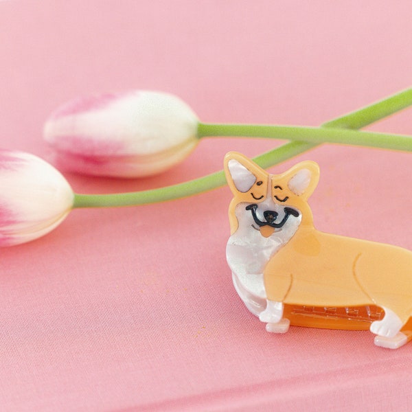 Corgi Hair Claw - Viral Dog Shaped Hair Clips