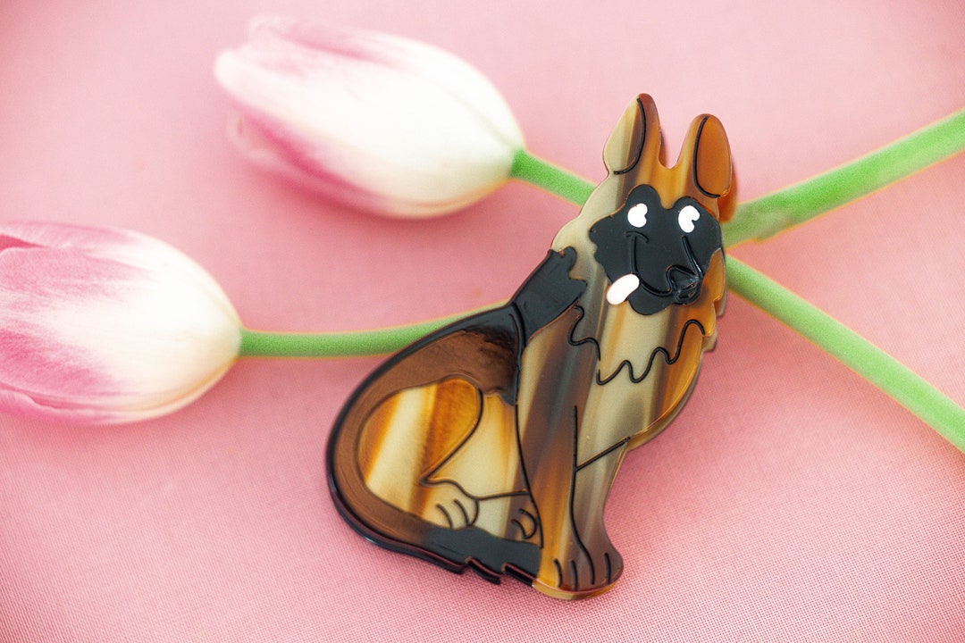 German Shepard Hair Claw Viral Dog Shaped Hair Clips Etsy