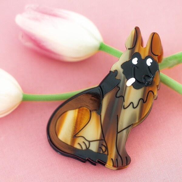 German Shepard Hair Claw - Viral Dog Shaped Hair Clips