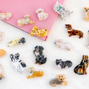 French Bulldog Hair Claw Viral Dog Shaped Hair Clips image 3