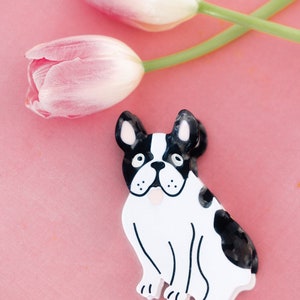 French Bulldog Hair Claw Viral Dog Shaped Hair Clips image 2