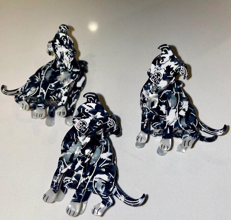 Pitbull Hair Claw Viral Dog Shaped Hair Clips Etsy