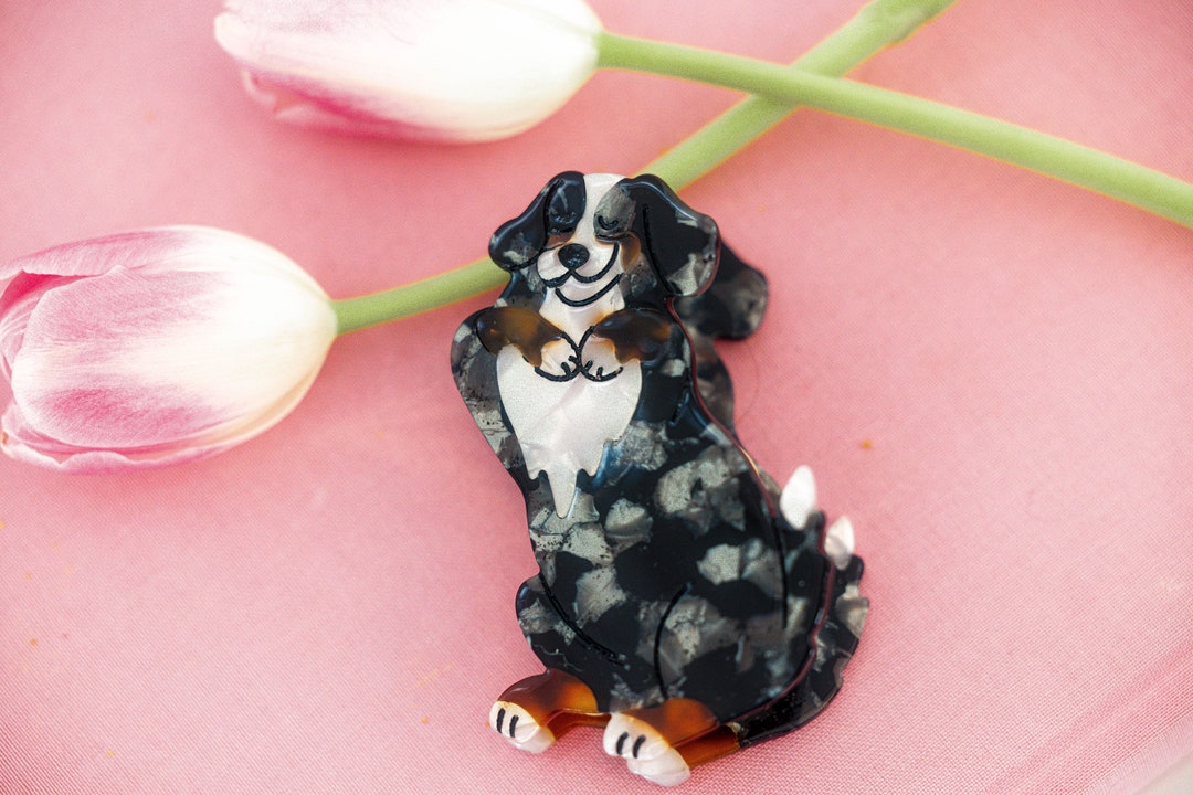 Bernese Mountain Dog Hair Claw Viral Dog Shaped Hair Clips Etsy