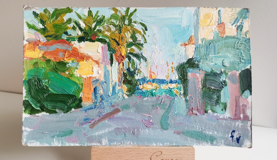 Florida Beach Painting Original Art Fort Lauderdale Wall Art Etsy