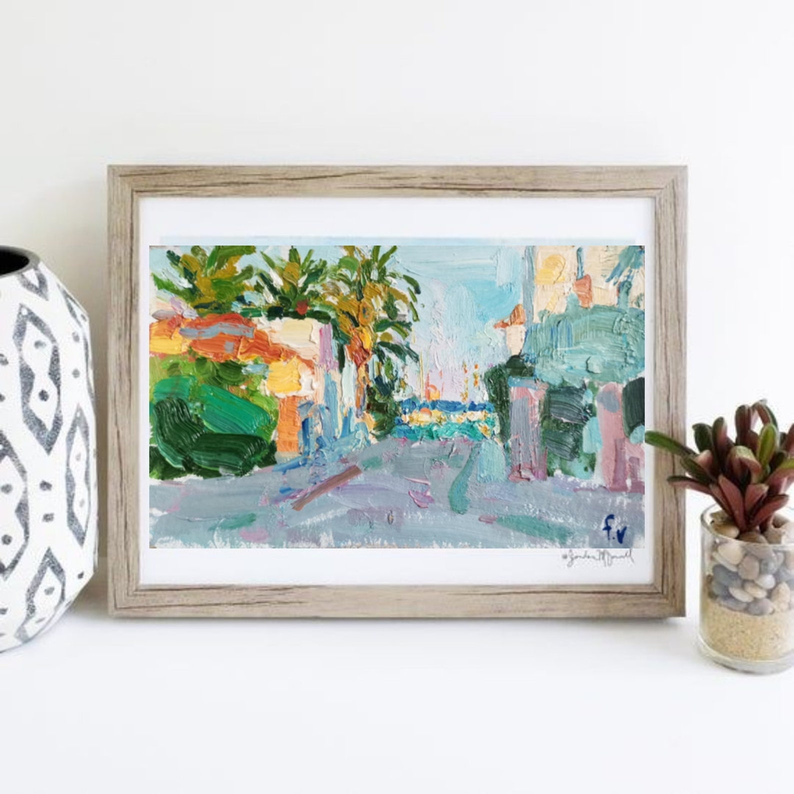 Florida Beach Painting Original Art Fort Lauderdale Wall Art Etsy