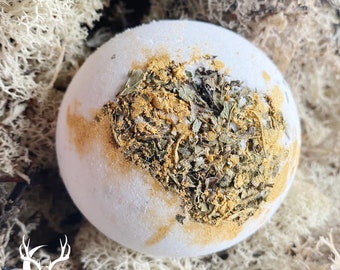 Boudica Bath Bomb: Handmade Natural Spa Gift with Clary Sage & Frankincense