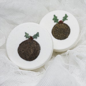 The Christmas Pudding Shower Steamers (set of 2) - Shower steamer gift set, Christmas gift set, Shower bombs, Shower fizzies, Shower melt