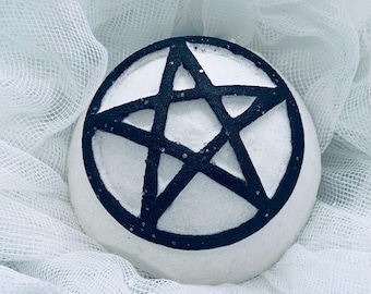 Templar Bath Bomb: Handmade Pentagram, Cucumber, Sandalwood, Green Apple