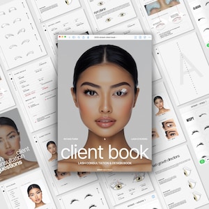 Registro clienti ciglia + adesivi per lo styling – Strumento di consulenza professionale per artisti delle ciglia (digitale per iPad e GoodNotes)