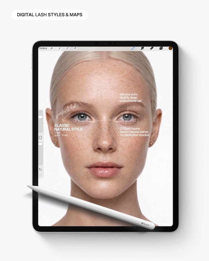 Procreate-wimperborstels | Digitale wimperstijlen en -toewijzingen afbeelding 3