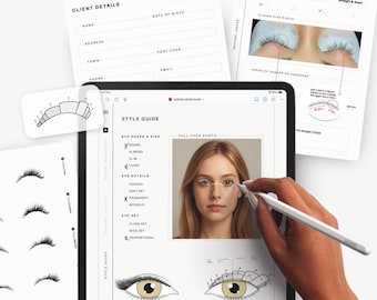 Lash Client Record Book & Styling Stickers for GoodNotes (Digital)