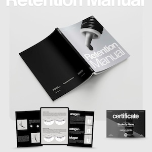Lash Retention Training Manual & Certificates: Editable Canva Template