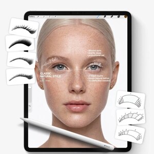 Procreate Lash Brushes | Digital Lash Styles & Mappings image 1