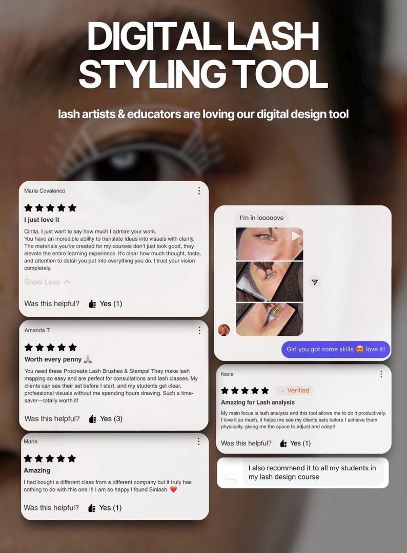 Procreate-wimperborstels | Digitale wimperstijlen en -toewijzingen afbeelding 7