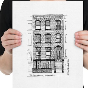 Hoboken – 712 Bloomfield Street – pen and ink drawing PRINTS