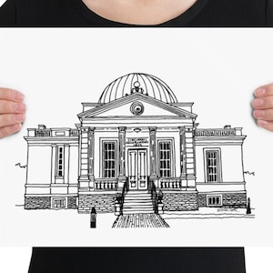 Cincinnati Observatory – detailed drawing – pen and ink - PRINTS