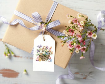 Watercolor Easter Baskets Clipart, Floral Basket Digital Download, Easter Eggs, Spring Clipart, Digital Invitations