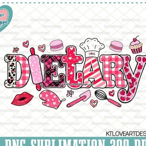 Valentine Dietary Png, Healthcare Png, Lunch Lady PNG, Dietary Png, Dietary Doodle, Hand Drawn, PNG Sublimation Design