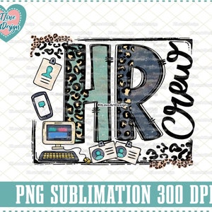 Hr Crew Png, Human Resources Png, Office Squad Png, Occupation Png, Hr Squad Leopard Vinatge PNG,  PNG Sublimation Design