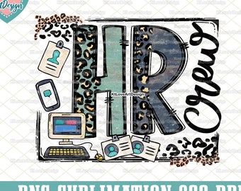 Hr Crew Png, Human Resources Png, Office Squad Png, Occupation Png, Hr Squad Leopard Vinatge PNG,  PNG Sublimation Design