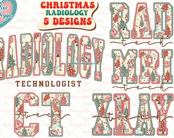 Christmas Radiology Tech PNG Set: Leopard Print (Digital Files)