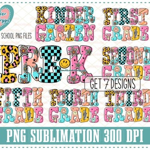 Zurück zu Schule, Noten Bundle Png, Schulnote Png, Schule Sublimation Design, Note Design Png
