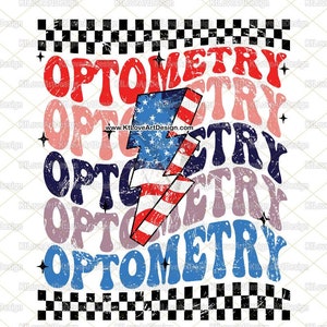 Optometry Lightning Bolt Png, Wavy Optometry Png, Optometist Png, Optometry Life Png, PNG Sublimation Design