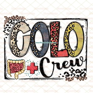Colo Crew Png, Gastro Png, Nurse Endoscopy, Intestine Anatomy, Vintage Nurse Png, Leopard Lettering, PNG Sublimation Design