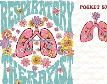 Respiratory Therapist Png, Spring Therapist Png, Spring Respiratory Png, Retro Flower Nurse Png, PNG Sublimation Design