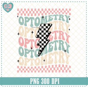 Retro Herbst Optometrie Blitz Png, gewellte Optometrie Png, Optiker Png, Optometrie Leben Png, PNG Sublimationsdesign
