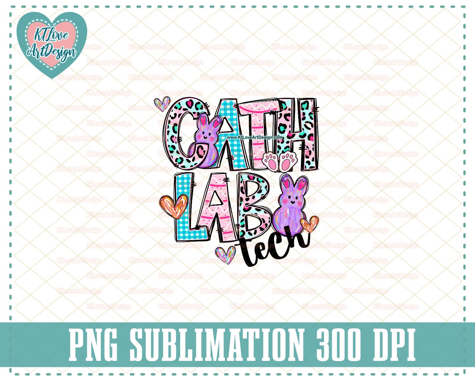 Cath Lab Tech Easter Bunny PNG, Happy Easter Cath Lab PNG Sublimation ...
