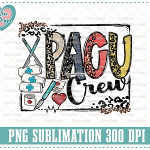 PACU-png, PACU-sjuksköterska-png, kirurgi-png, akutsjuksköterska, leopardbokstäver, sublimering, PNG-sublimeringsdesign