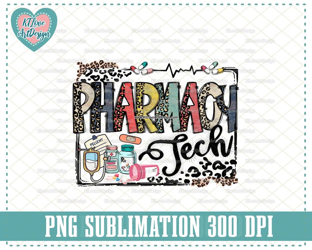 Pharmcy Tech Sublimation Png Design, PT Life, Vintage Clinic, Pharmacy ...