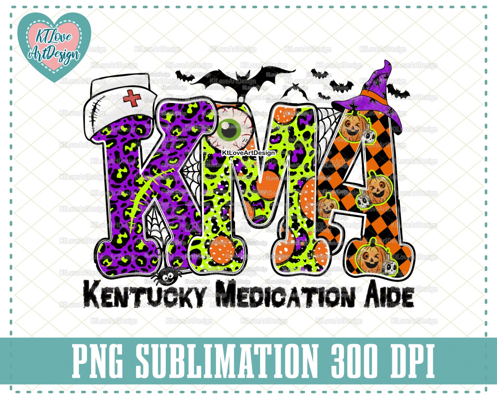 Spooky KMA Png Kentucky Medication Aide Spooky Nurse Png Etsy