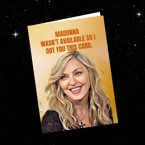 Madonna Birthday Card - Etsy