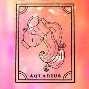 Aquarius Suncatcher Window Decal Sticker