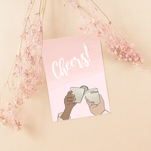 Cheers to Margaritas Greeting Card // écoresponsable, carte de félicitations pour ami, carte de vœux féminine, carte de célébration pour sœur