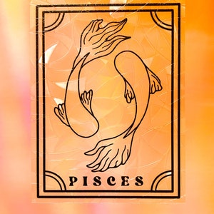 Pisces Suncatcher Window Decal Sticker