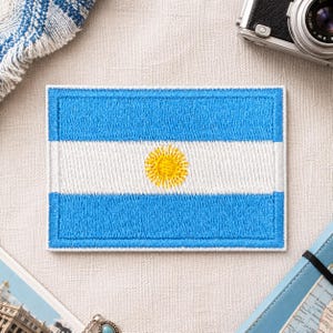 Argentinas flagga-tygmärke – Broderat argentinskt märke för jacka, ryggsäck, hatt
