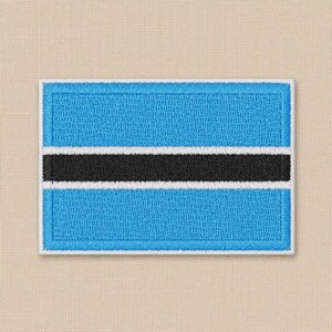 Botswana Flag Patch, Botswana Embroidered Patch, Iron On Country Flag Patch, African Flag Patch, Botswana Pride Gift