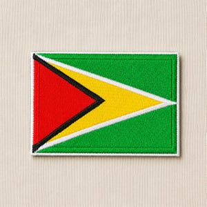 Guyana Flag Patch Iron-On – Embroidered Guyanese Badge for Jacket Backpack Hat